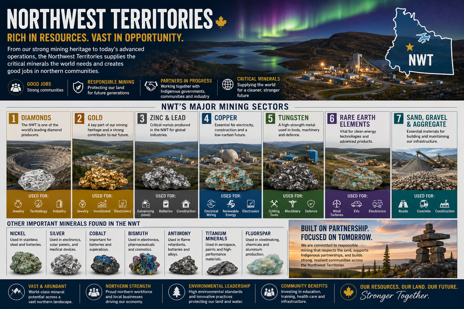 Northwest Territories mining sectors infographic